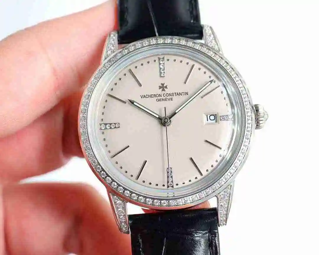 General Watches Vacheron Constantin Jiangshi Danton Watch Men's Watch Paired with Original Fully Automatic Mechanical Movement, Top Grade 316 Precision Steel Case with Mineral Super Strong Mirror Diameter 40mm kk09800 2 view 6