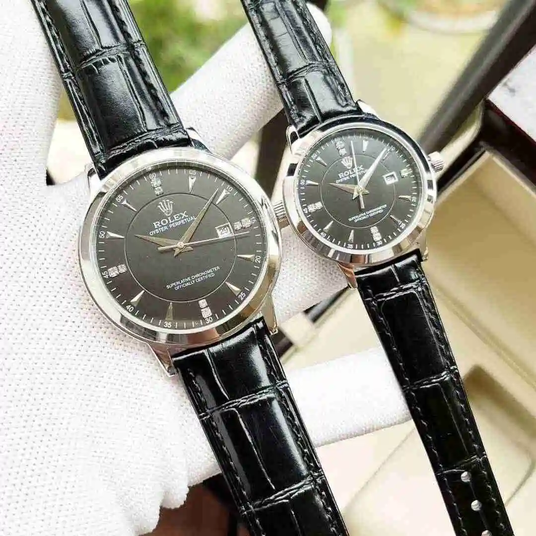 General Watches Rolex Watch Couple Watch Paired with Original Fully Automatic Mechanical Movement Top grade 316 Precision Steel Case Case with Mineral Super Strong Mirror Diameter Men's 40mm Women's 30mm KK view 6
