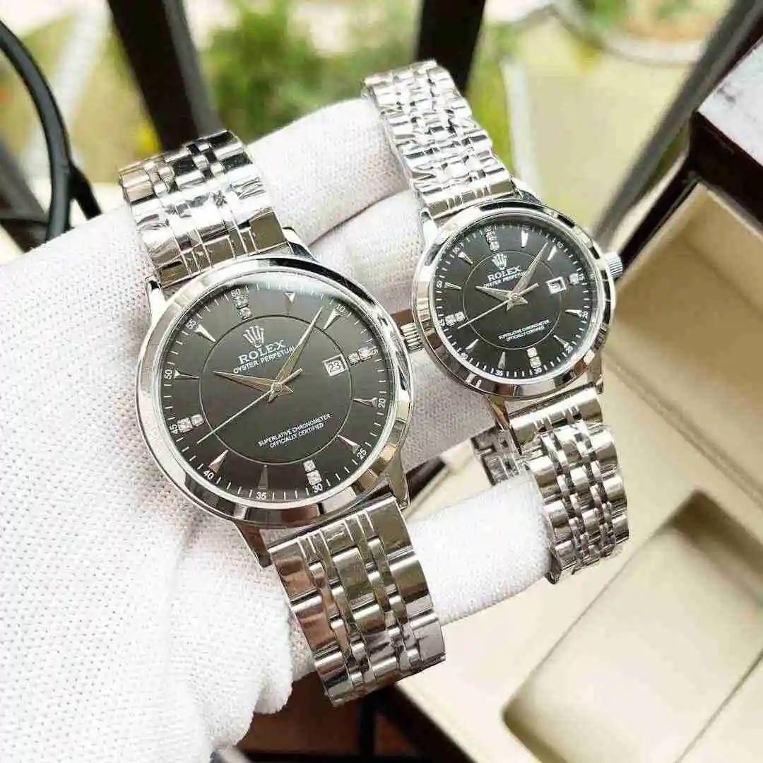General Watches Rolex Watch Couple Watch Paired with Original Fully Automatic Mechanical Movement Top grade 316 Precision Steel Case Case with Mineral Super Strong Mirror Diameter Men's 40mm Women's 30mm KK view 8