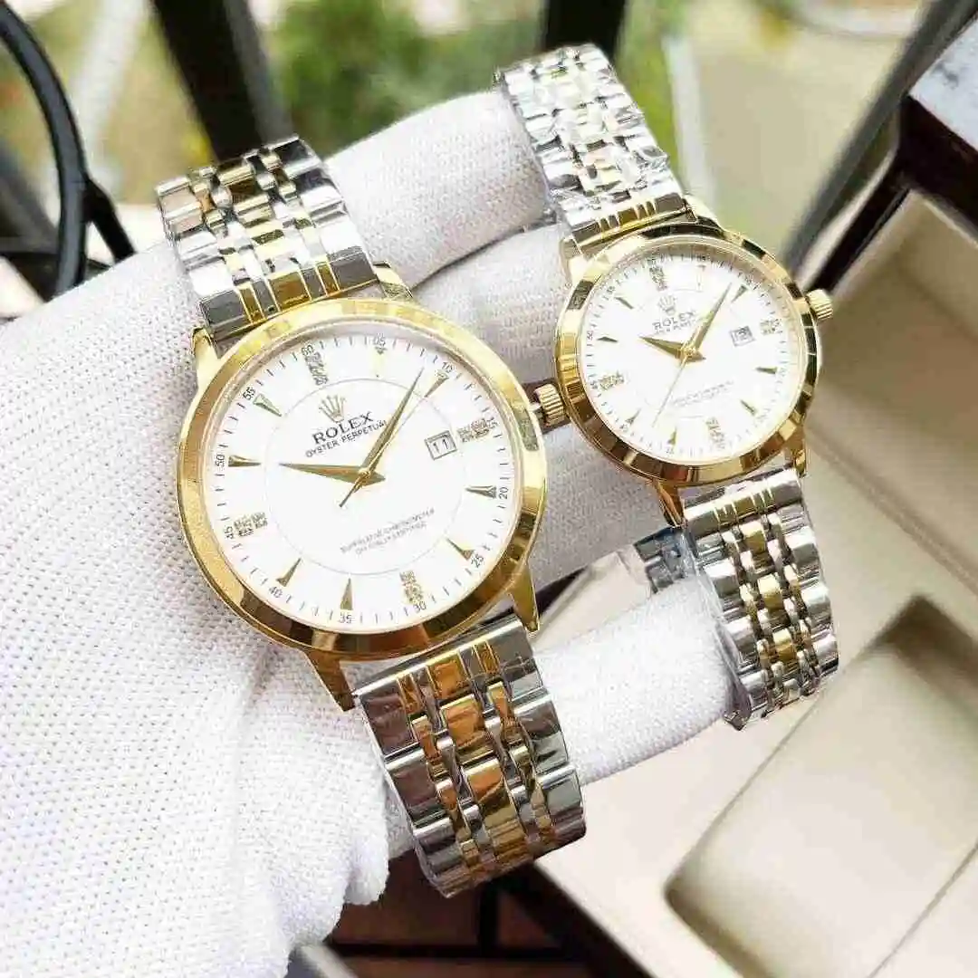 General Watches Rolex Watch Couple Watch Paired with Original Fully Automatic Mechanical Movement Top grade 316 Precision Steel Case Case with Mineral Super Strong Mirror Diameter Men's 40mm Women's 30mm KK view 9
