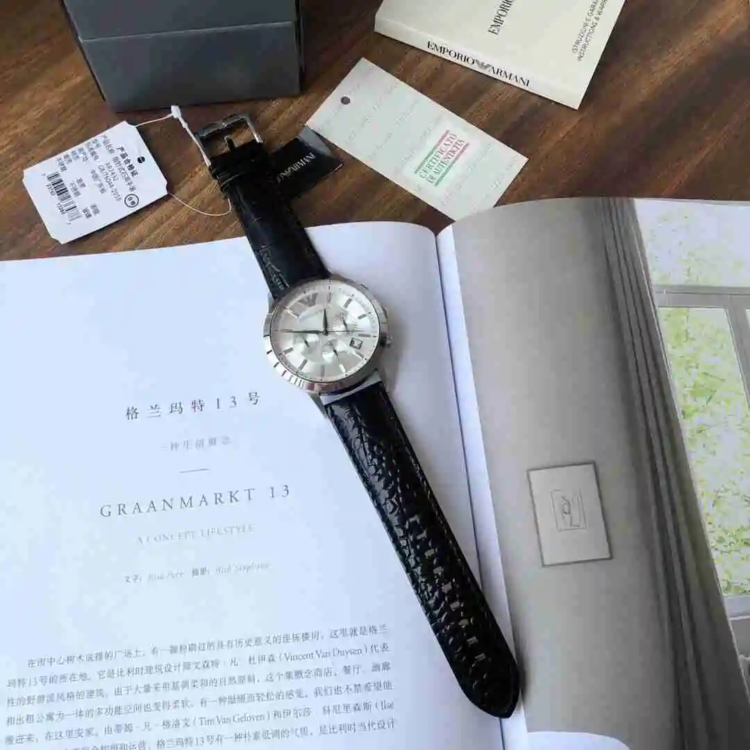 General Watches Armani Watch Men's Watch Paired with Original Fully Automatic Mechanical Movement Top Grade 316 Precision Steel Case with Mineral Super Strong Mirror Diameter 43mm KK02450 view 6