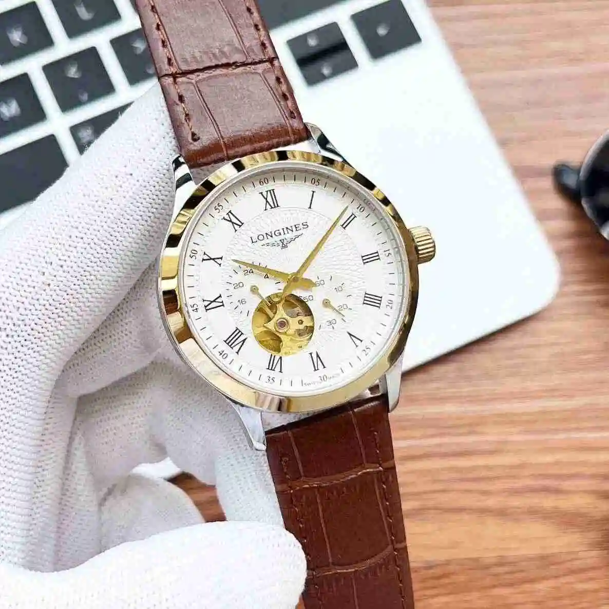 General Watches Longines Watch Men's Watch Paired with Original Fully Automatic Mechanical Movement Top Grade 316 Precision Steel Case with Mineral Super Strong Mirror Diameter 39mm KK05250 1 view 7