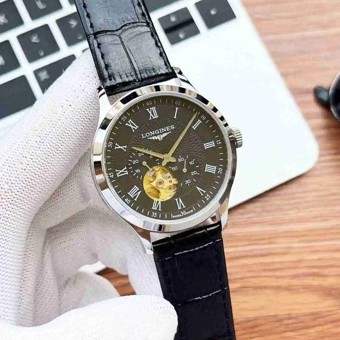 General Watches Longines Watch Men's Watch Paired with Original Fully Automatic Mechanical Movement Top Grade 316 Precision Steel Case with Mineral Super Strong Mirror Diameter 39mm KK05250 1 view 9