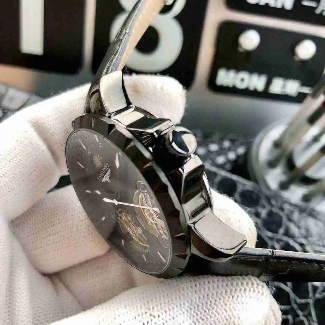 General Watches Longines Watch Men's Watch Paired with Original Fully Automatic Mechanical Movement Top grade 316 Precision Steel Case with Mineral Super Strong Mirror Diameter 43mm KK05250 view 4