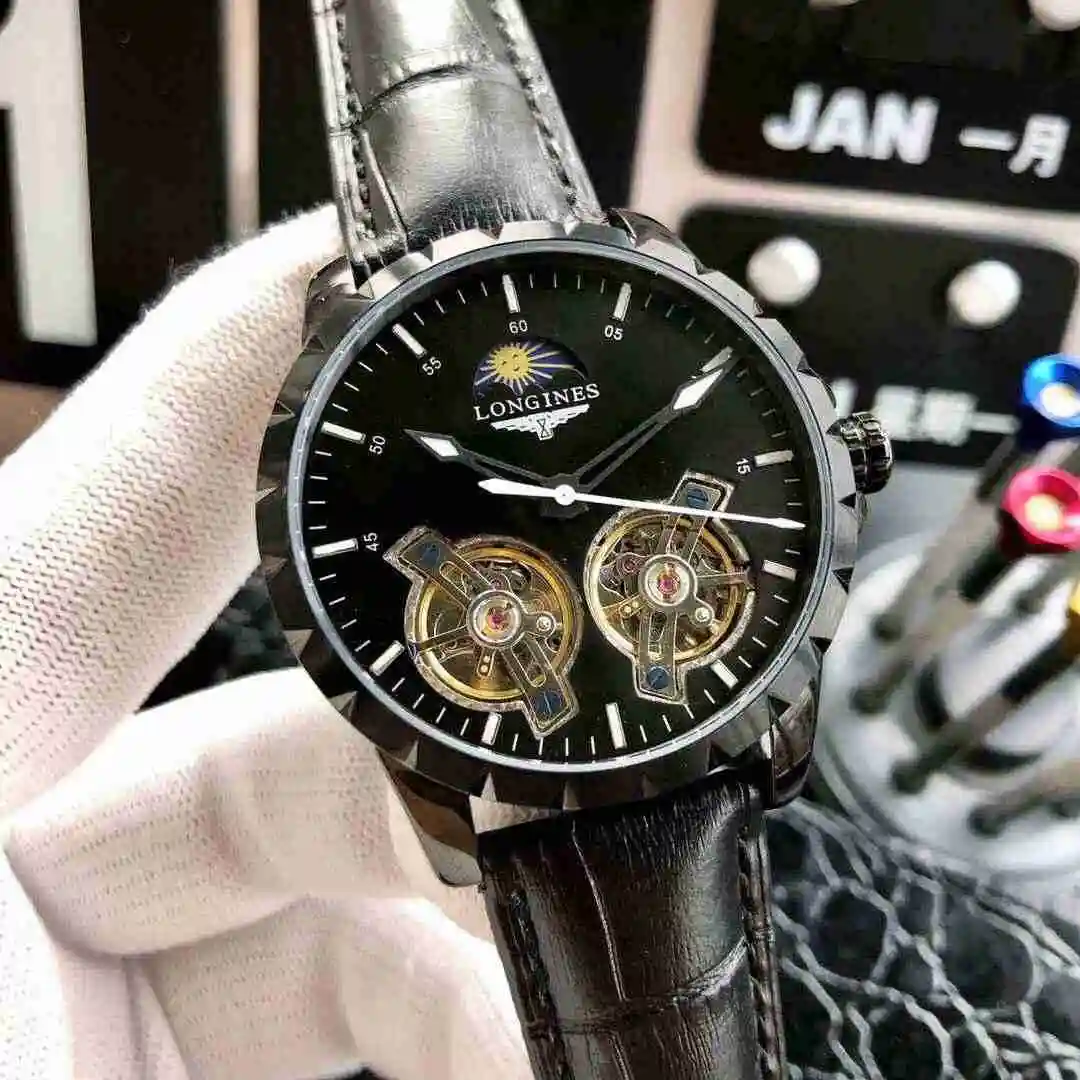 General Watches Longines Watch Men's Watch Paired with Original Fully Automatic Mechanical Movement Top grade 316 Precision Steel Case with Mineral Super Strong Mirror Diameter 43mm KK05250 view 5