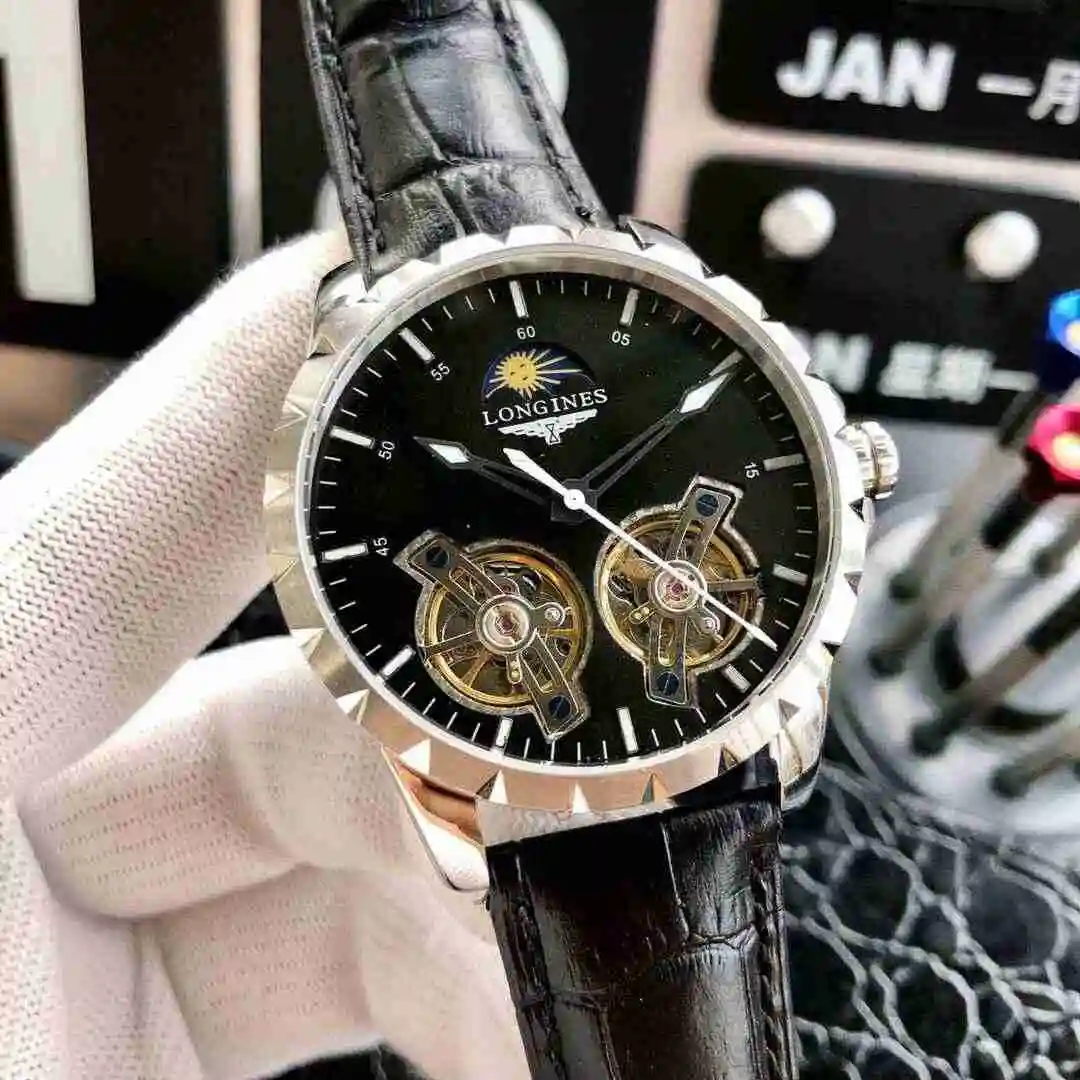General Watches Longines Watch Men's Watch Paired with Original Fully Automatic Mechanical Movement Top grade 316 Precision Steel Case with Mineral Super Strong Mirror Diameter 43mm KK05250 view 8