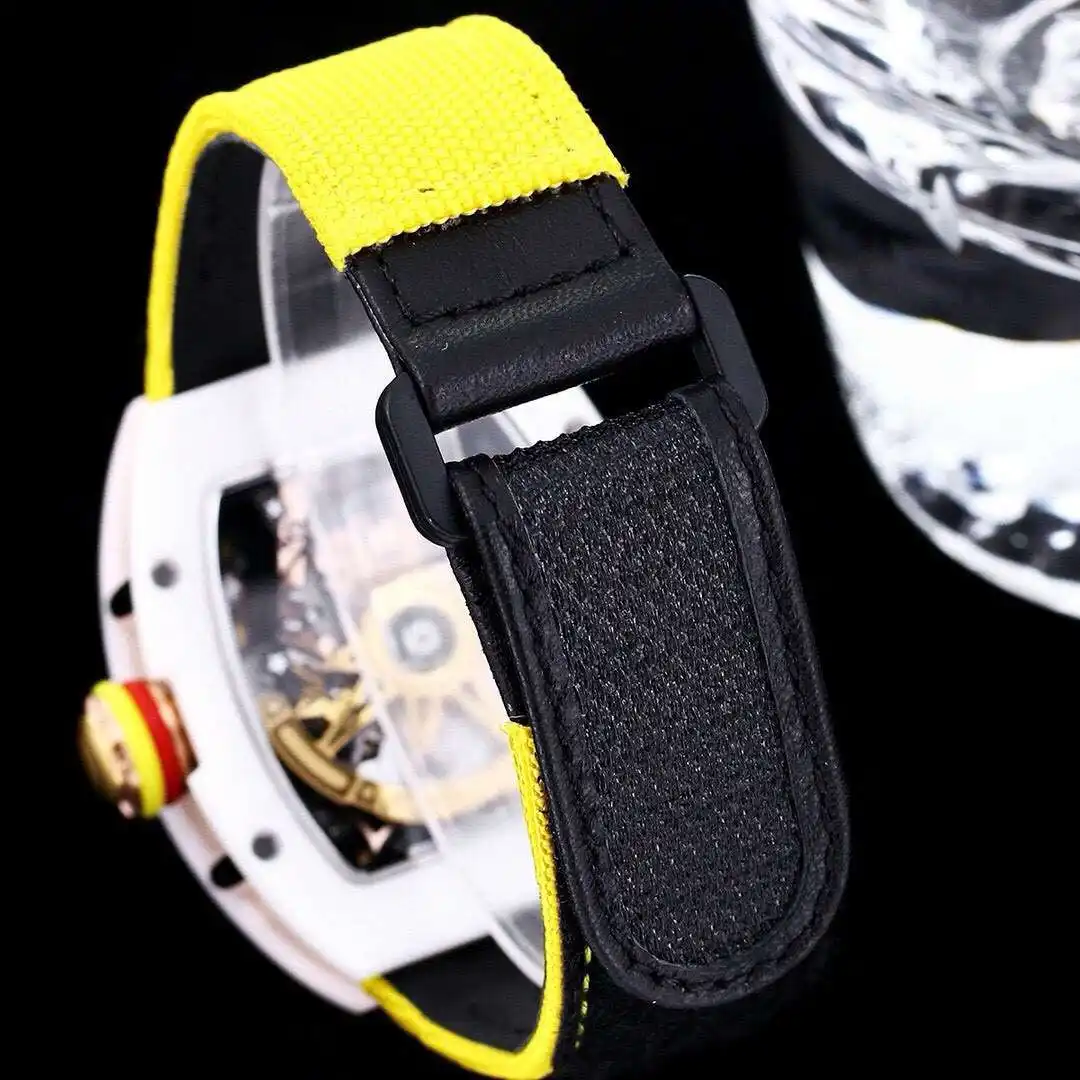 General Watches Richard Mille Richard@Mill watch men's watch with original fully automatic mechanical movement top 316 stainless steel case strap mineral super mirror KK view 2