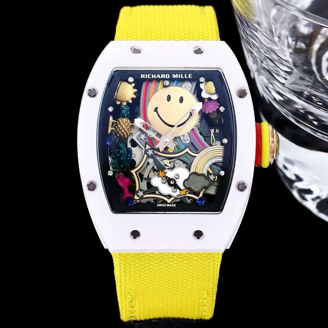 General Watches Richard Mille Richard@Mill watch men's watch with original fully automatic mechanical movement top 316 stainless steel case strap mineral super mirror KK view 8