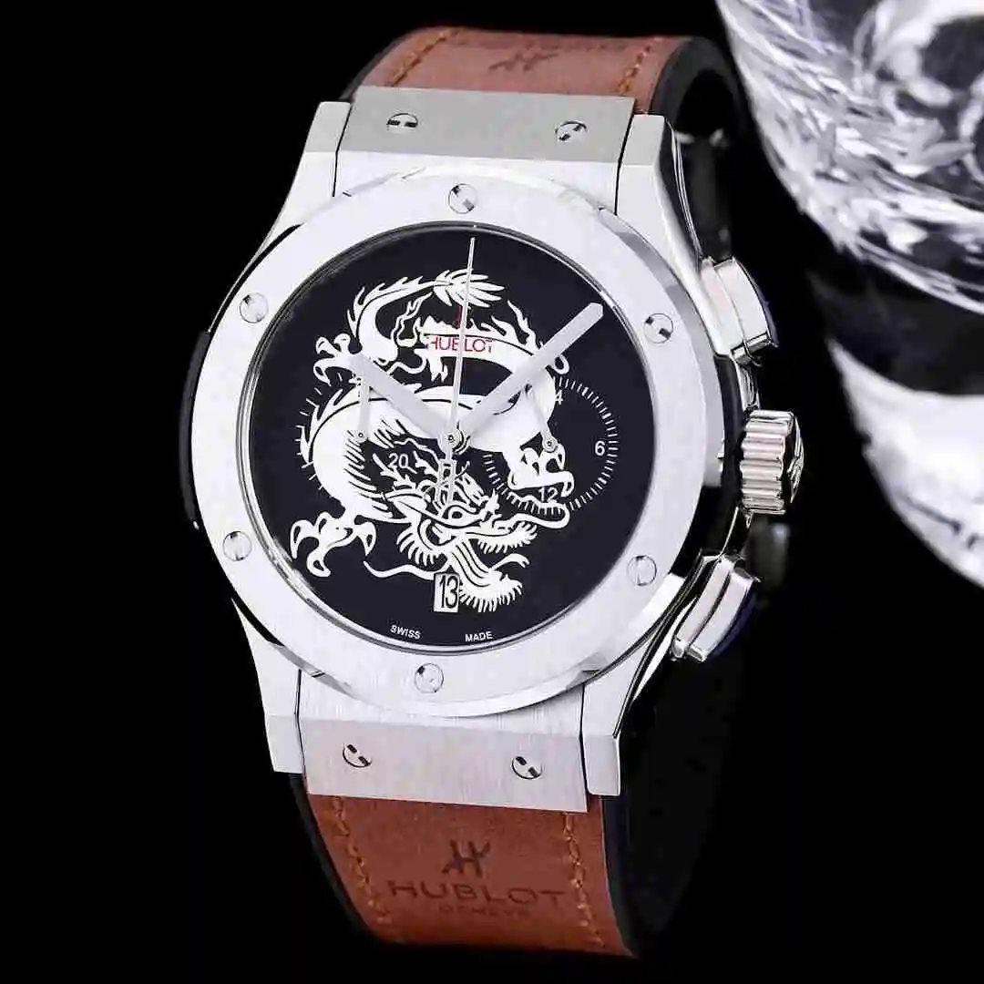 General Watches Hublot Yubo Watch Men's Watch Paired with Original Fully Automatic Mechanical Movement Top Grade 316 Precision Steel Case with Mineral Super Strong Mirror Diameter 45mm KK04150 3 view 4