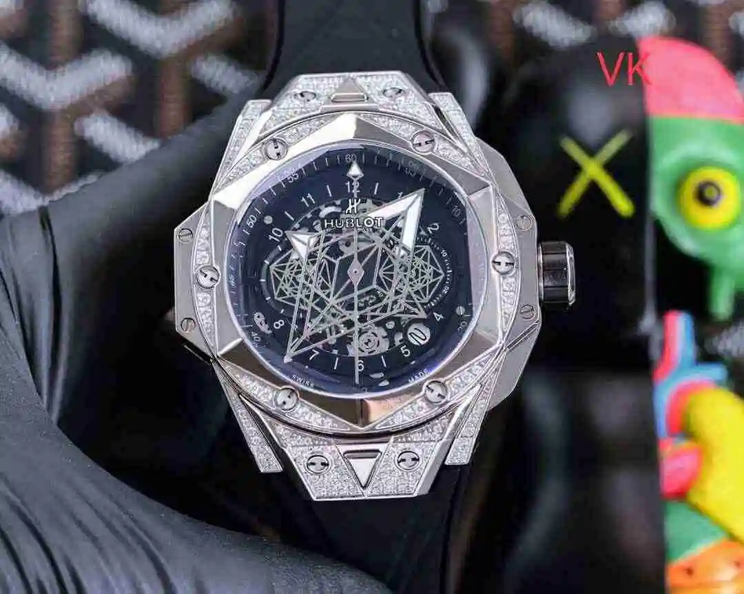 General Watches Hublot Yubo Watch Men's Watch Paired with Original Fully Automatic Mechanical Movement Top Grade 316 Precision Steel Case with Mineral Super Strong Mirror Diameter 45mm kk07350 1 view 2
