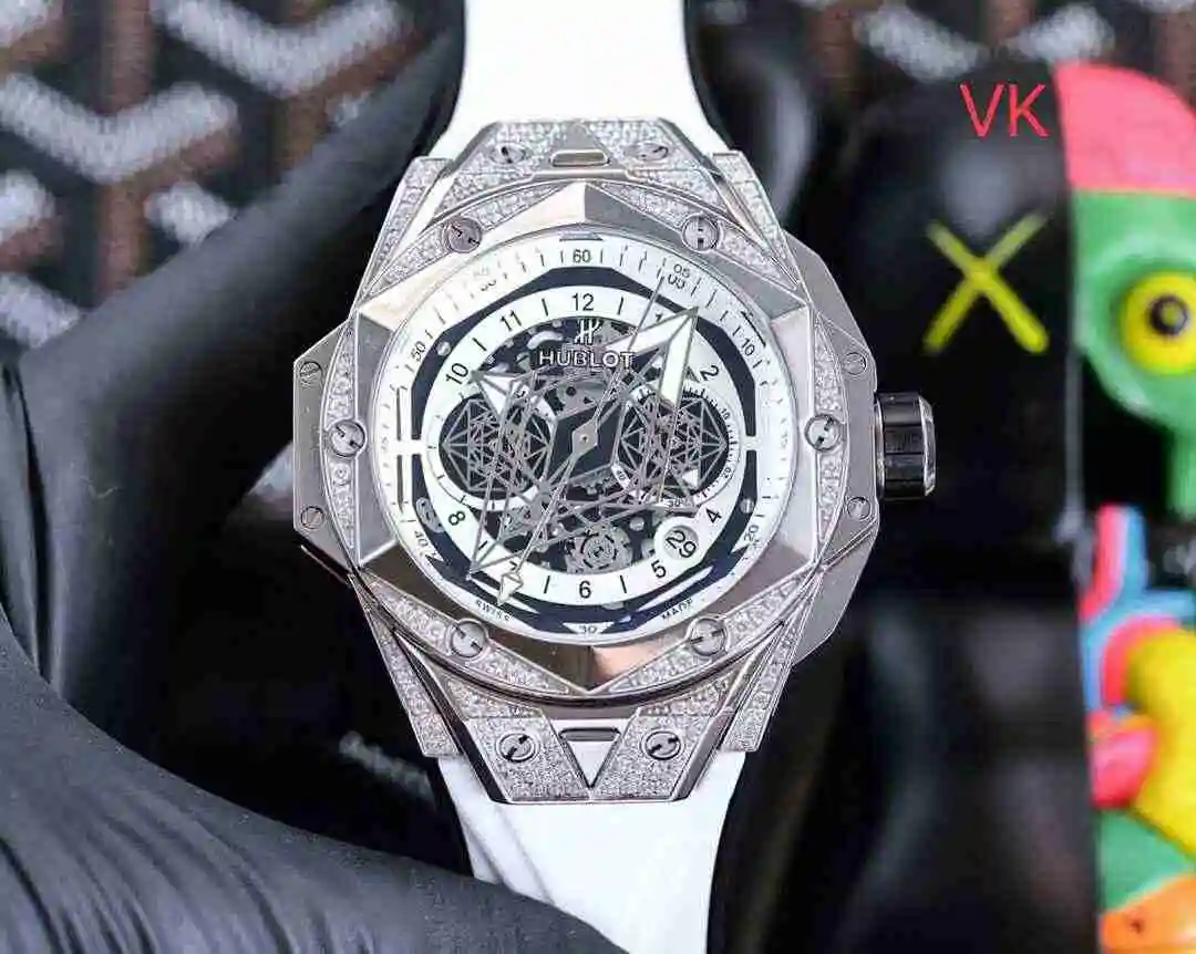General Watches Hublot Yubo Watch Men's Watch Paired with Original Fully Automatic Mechanical Movement Top Grade 316 Precision Steel Case with Mineral Super Strong Mirror Diameter 45mm kk07350 1 view 4