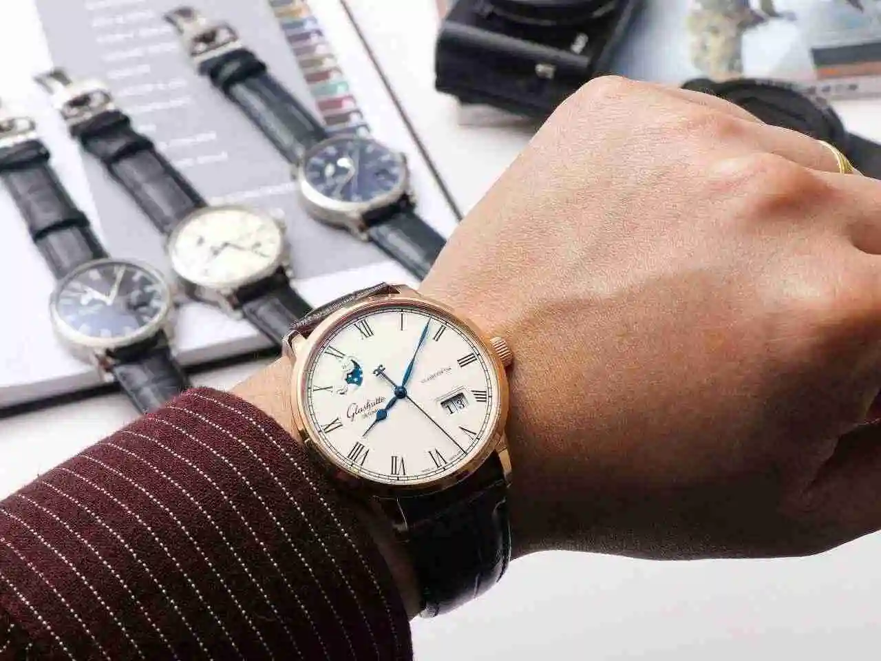 General Watches Glash tte Original White 1450 Rose 1550 Watch view 9
