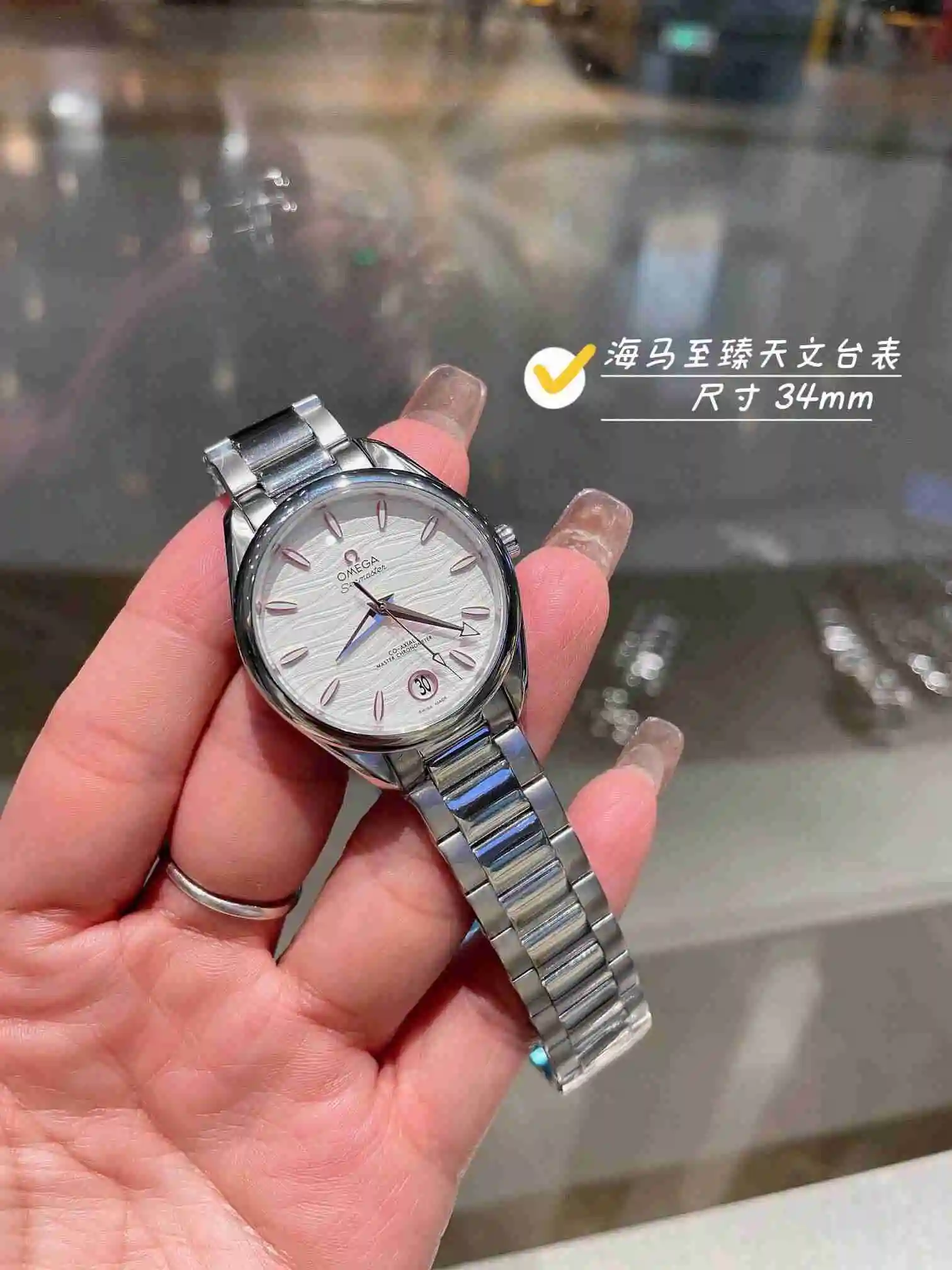 General Watches Omega Watch Women's Watch Paired with Original Fully Automatic Mechanical Movement Top Grade 316 Precision Steel Case with Mineral Super Strong Mirror Diameter 34cm KK03250 5 view 4
