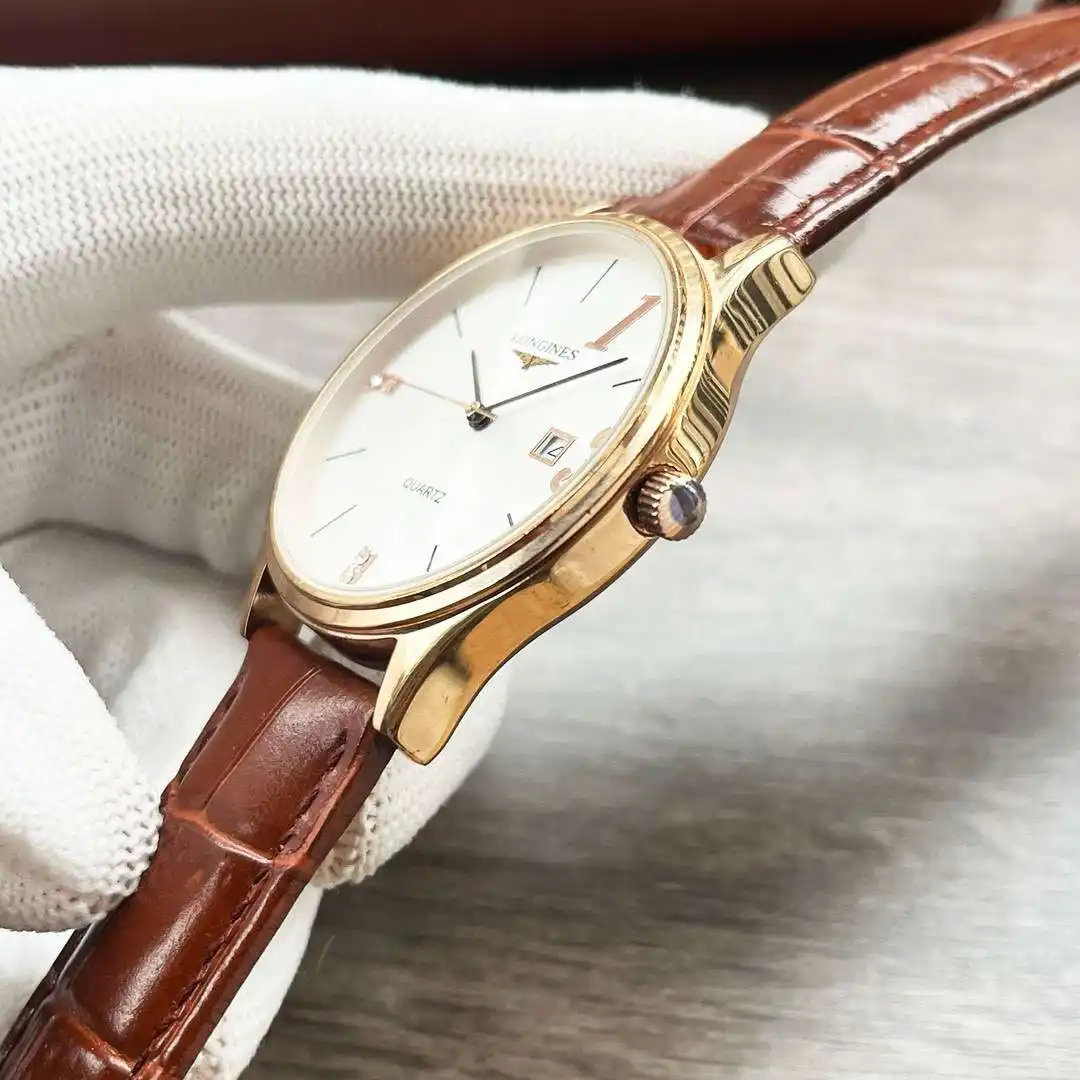 General Watches Longines Watch Lang@ Couple's watch with original fully automatic mechanical movement, top-grade 316 stainless steel case and strap, mineral super strong mirror, diameter male 40mm, female 30mm KK02550 view 3