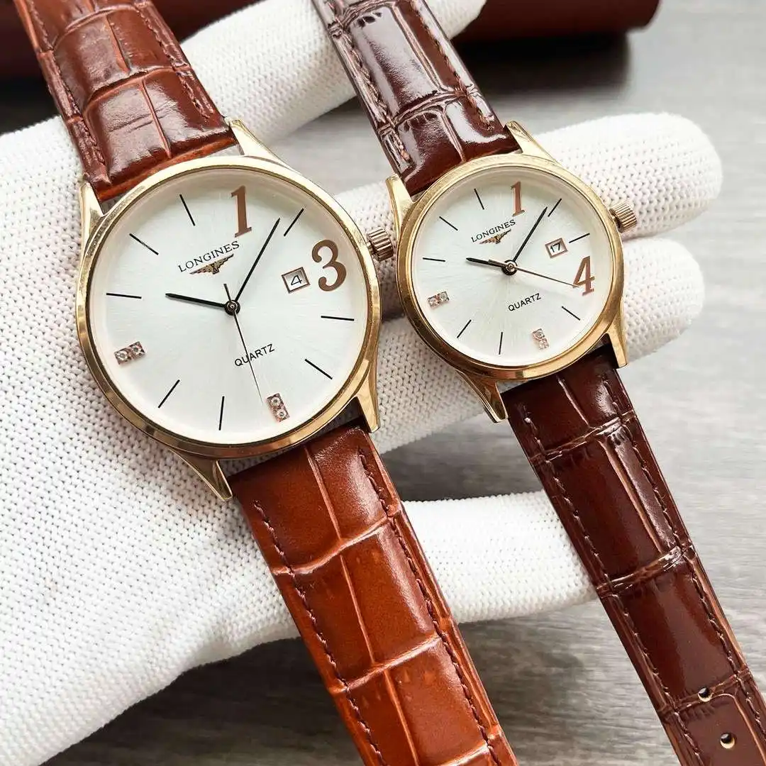General Watches Longines Watch Lang@ Couple's watch with original fully automatic mechanical movement, top-grade 316 stainless steel case and strap, mineral super strong mirror, diameter male 40mm, female 30mm KK02550 view 4