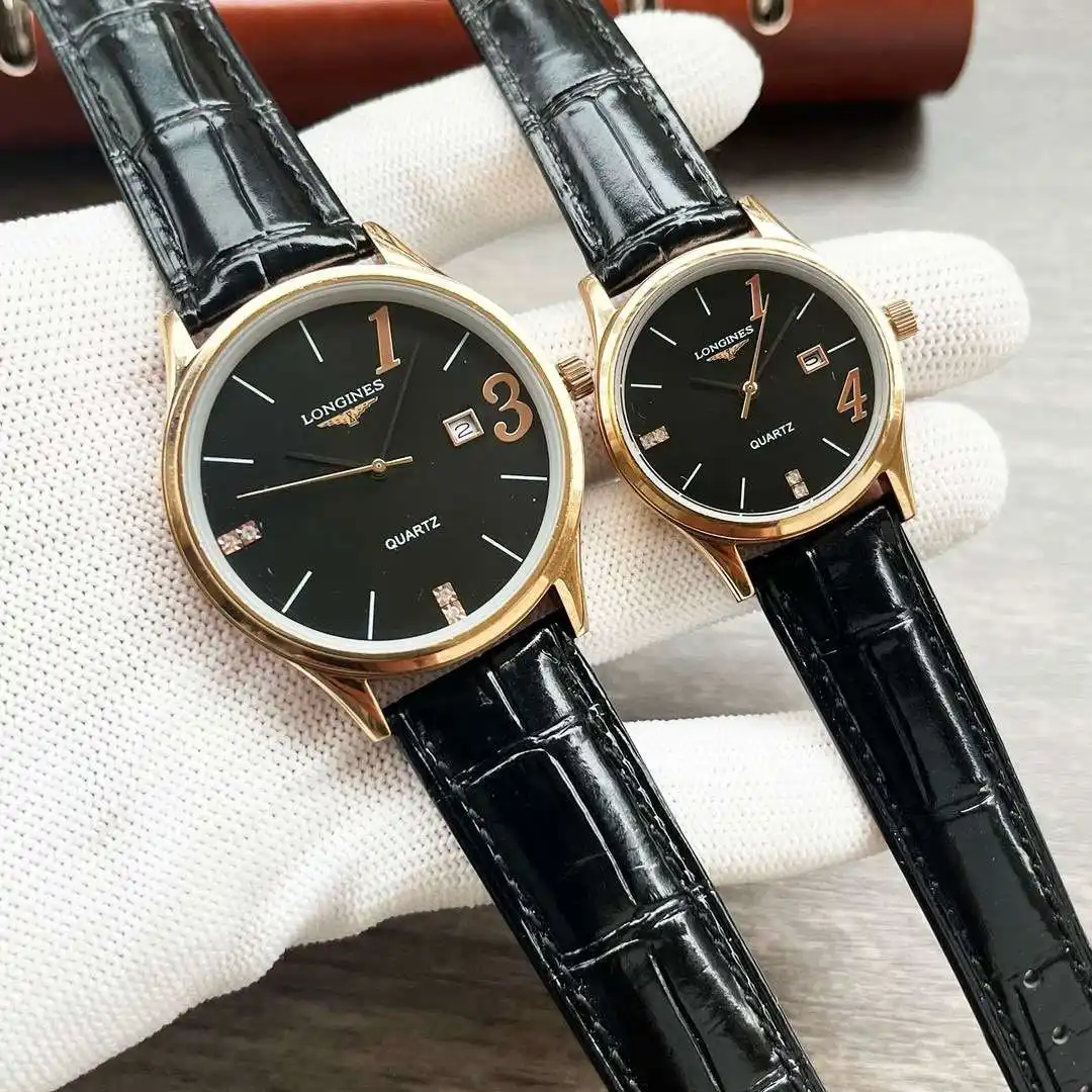 General Watches Longines Watch Lang@ Couple's watch with original fully automatic mechanical movement, top-grade 316 stainless steel case and strap, mineral super strong mirror, diameter male 40mm, female 30mm KK02550 view 5