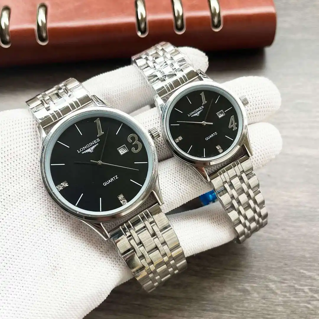 General Watches Longines Watch Lang@ Couple's watch with original fully automatic mechanical movement, top-grade 316 stainless steel case and strap, mineral super strong mirror, diameter male 40mm, female 30mm KK02550 view 7