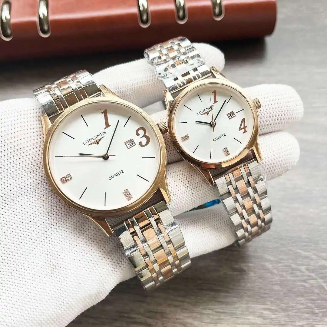 General Watches Longines Watch Lang@ Couple's watch with original fully automatic mechanical movement, top-grade 316 stainless steel case and strap, mineral super strong mirror, diameter male 40mm, female 30mm KK02550 view 8