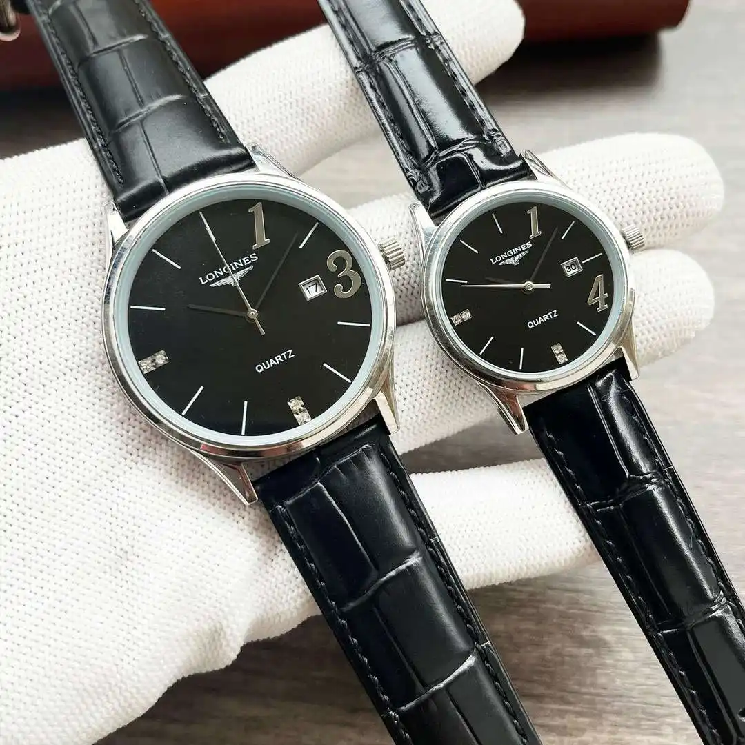 General Watches Longines Watch Lang@ Couple's watch with original fully automatic mechanical movement, top-grade 316 stainless steel case and strap, mineral super strong mirror, diameter male 40mm, female 30mm KK02550 view 9