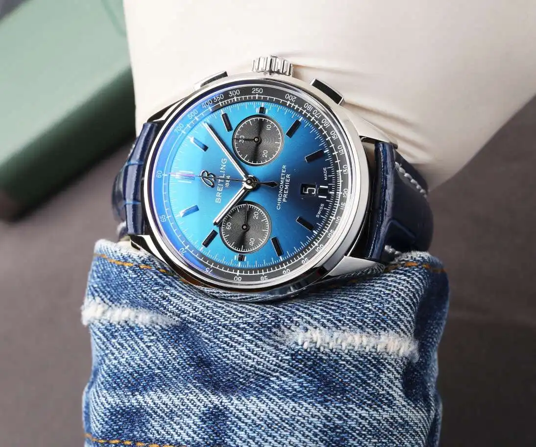 General Watches Breitling Bai@Nianling watch men's watch with original fully automatic mechanical movement top 316 stainless steel case strap mineral super mirror diameter 42mm KK012500 view 9