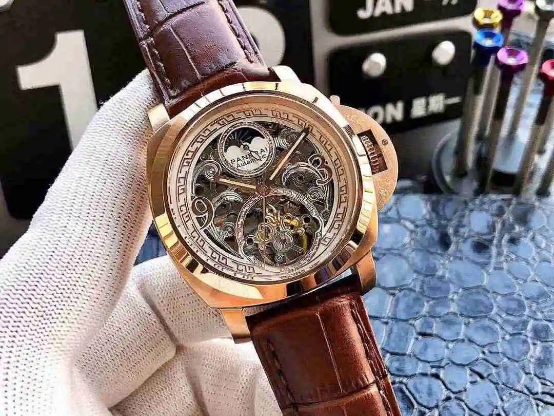 General Watches Panerai Peinahai Watch Men's Watch Paired with Original Fully Automatic Mechanical Movement Top Grade 316 Precision Steel Case with Mineral Super Strong Mirror Diameter 45mm KK06250 2 view 5