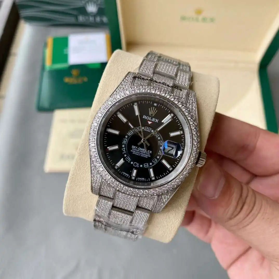 General Watches Rolex watch men's watch with original fully automatic mechanical movement top 316 stainless steel case strap mineral super mirror diameter 40mm KK09800 view 6