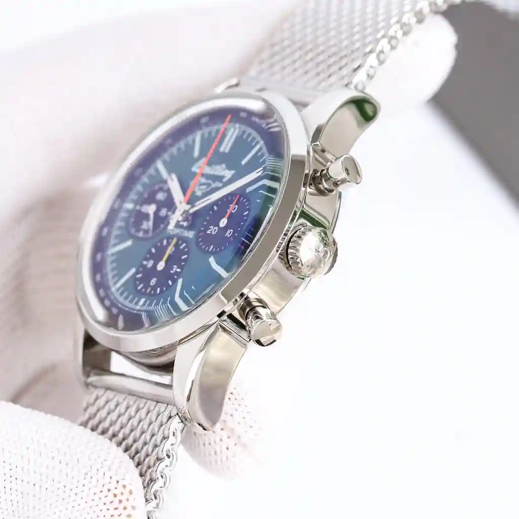 General Watches Breitling@Ling watch men's watch with original fully automatic mechanical movement top 316 stainless steel case strap mineral super mirror diameter 42mm KK014500 view 3