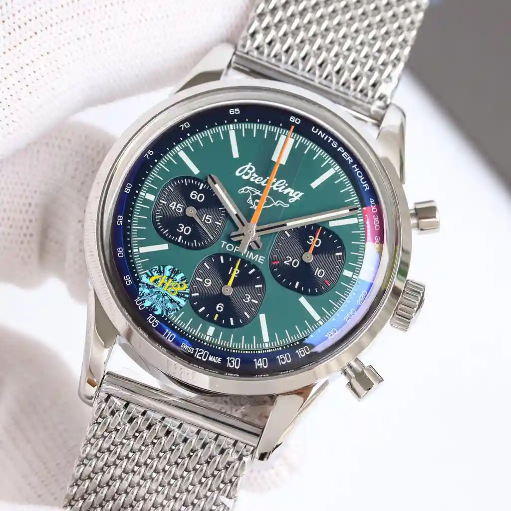 General Watches Breitling@Ling watch men's watch with original fully automatic mechanical movement top 316 stainless steel case strap mineral super mirror diameter 42mm KK014500 view 7
