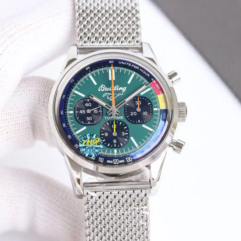 General Watches Breitling@Ling watch men's watch with original fully automatic mechanical movement top 316 stainless steel case strap mineral super mirror diameter 42mm KK014500 view 8