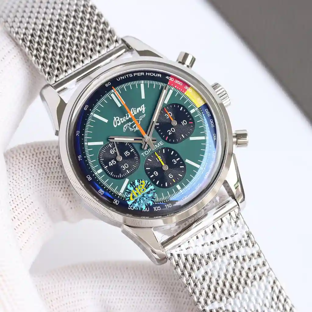 General Watches Breitling@Ling watch men's watch with original fully automatic mechanical movement top 316 stainless steel case strap mineral super mirror diameter 42mm KK014500 view 9