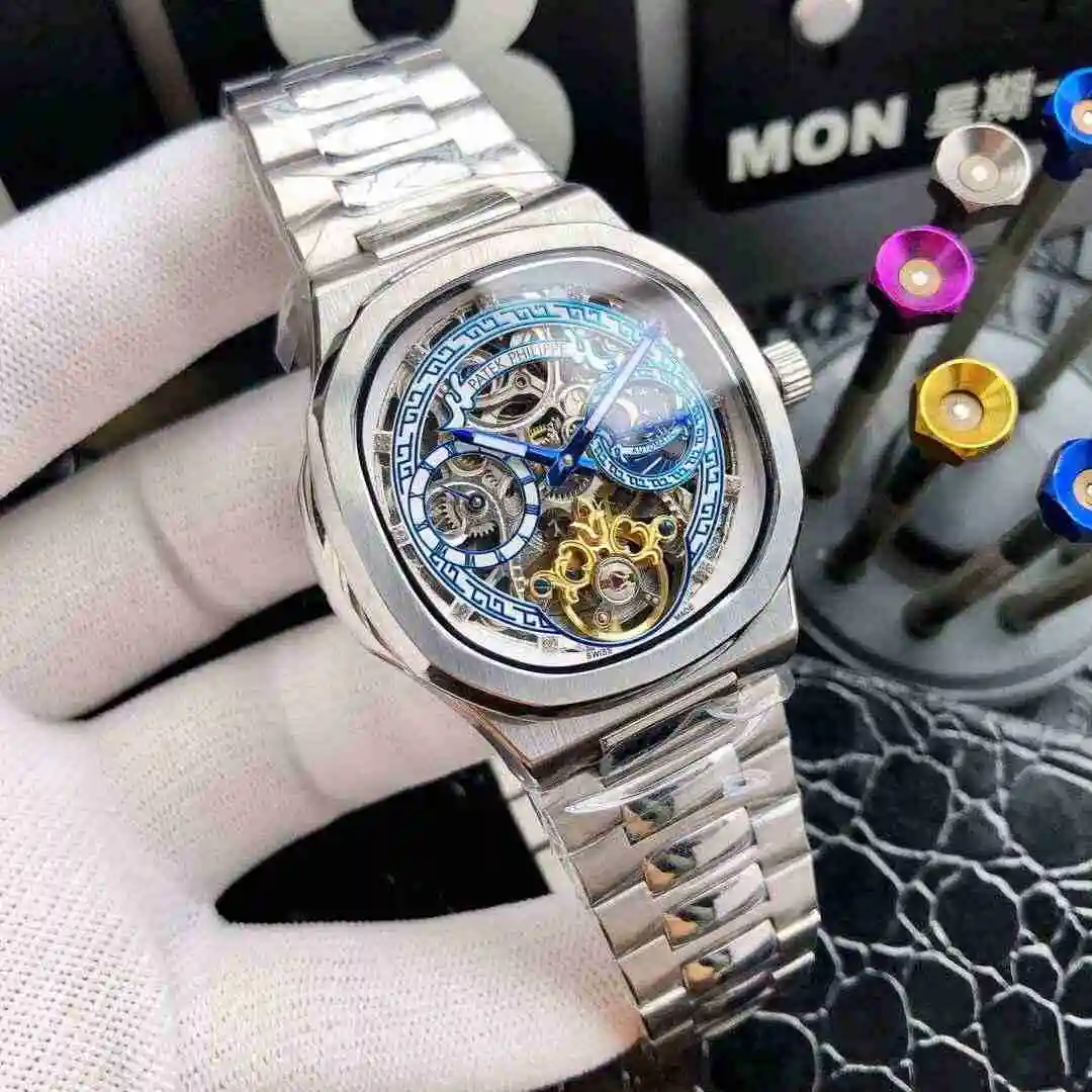 General Watches Patek Philippe Watch Men's Watch Paired with Original Fully Automatic Mechanical Movement Top Grade 316 Precision Steel Case Case with Mineral Super Strong Mirror Diameter 42mm KK05450 3 view 9