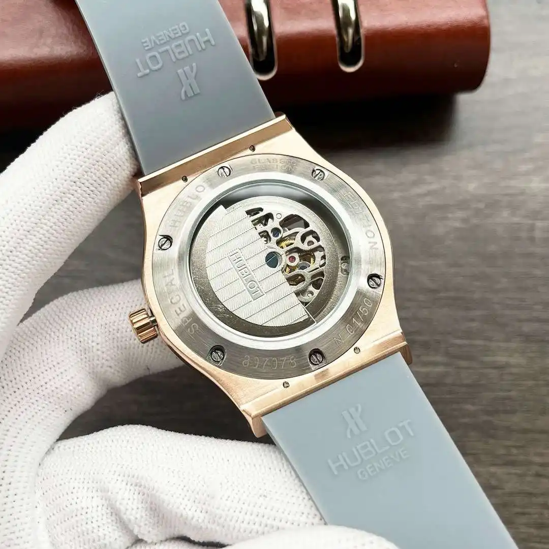 General Watches Hublot Watch Heng@ men's watch with original fully automatic mechanical movement, top-grade 316 stainless steel case and strap, mineral super mirror, diameter 43mm KK05050 view 3