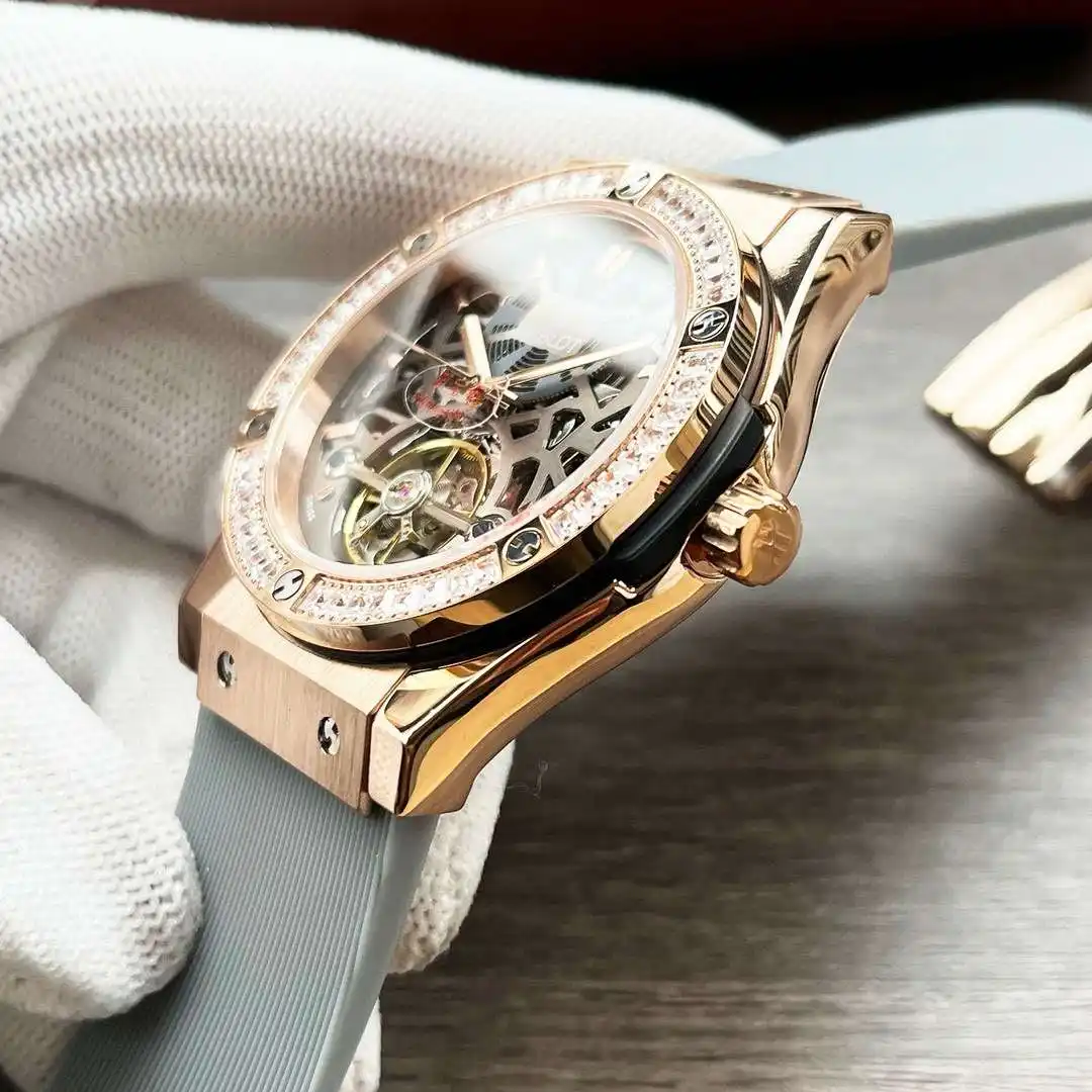 General Watches Hublot Watch Heng@ men's watch with original fully automatic mechanical movement, top-grade 316 stainless steel case and strap, mineral super mirror, diameter 43mm KK05050 view 4