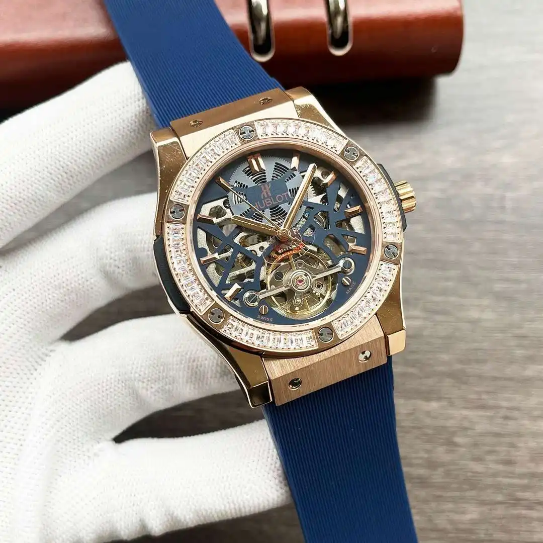 General Watches Hublot Watch Heng@ men's watch with original fully automatic mechanical movement, top-grade 316 stainless steel case and strap, mineral super mirror, diameter 43mm KK05050 view 6
