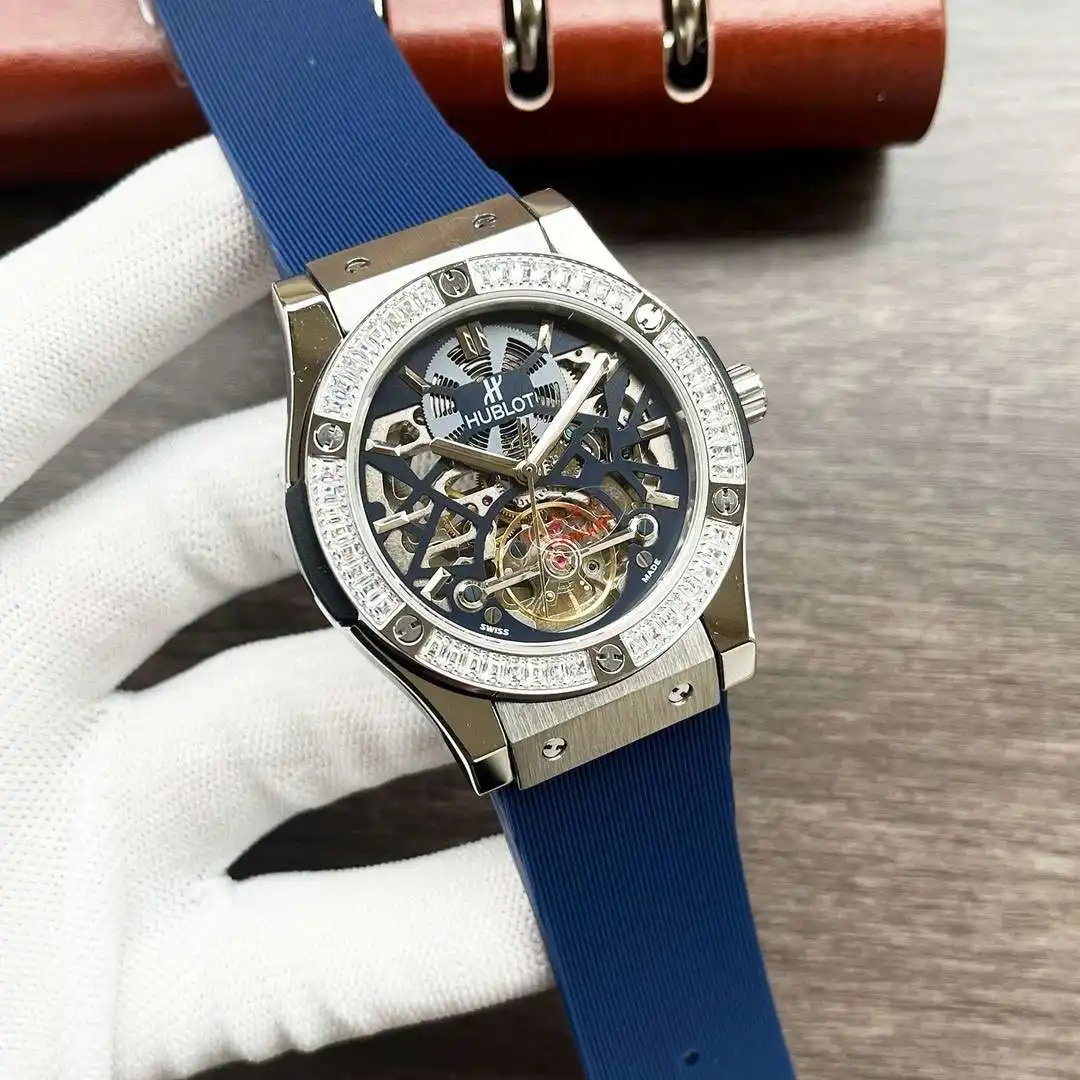 General Watches Hublot Watch Heng@ men's watch with original fully automatic mechanical movement, top-grade 316 stainless steel case and strap, mineral super mirror, diameter 43mm KK05050 view 7