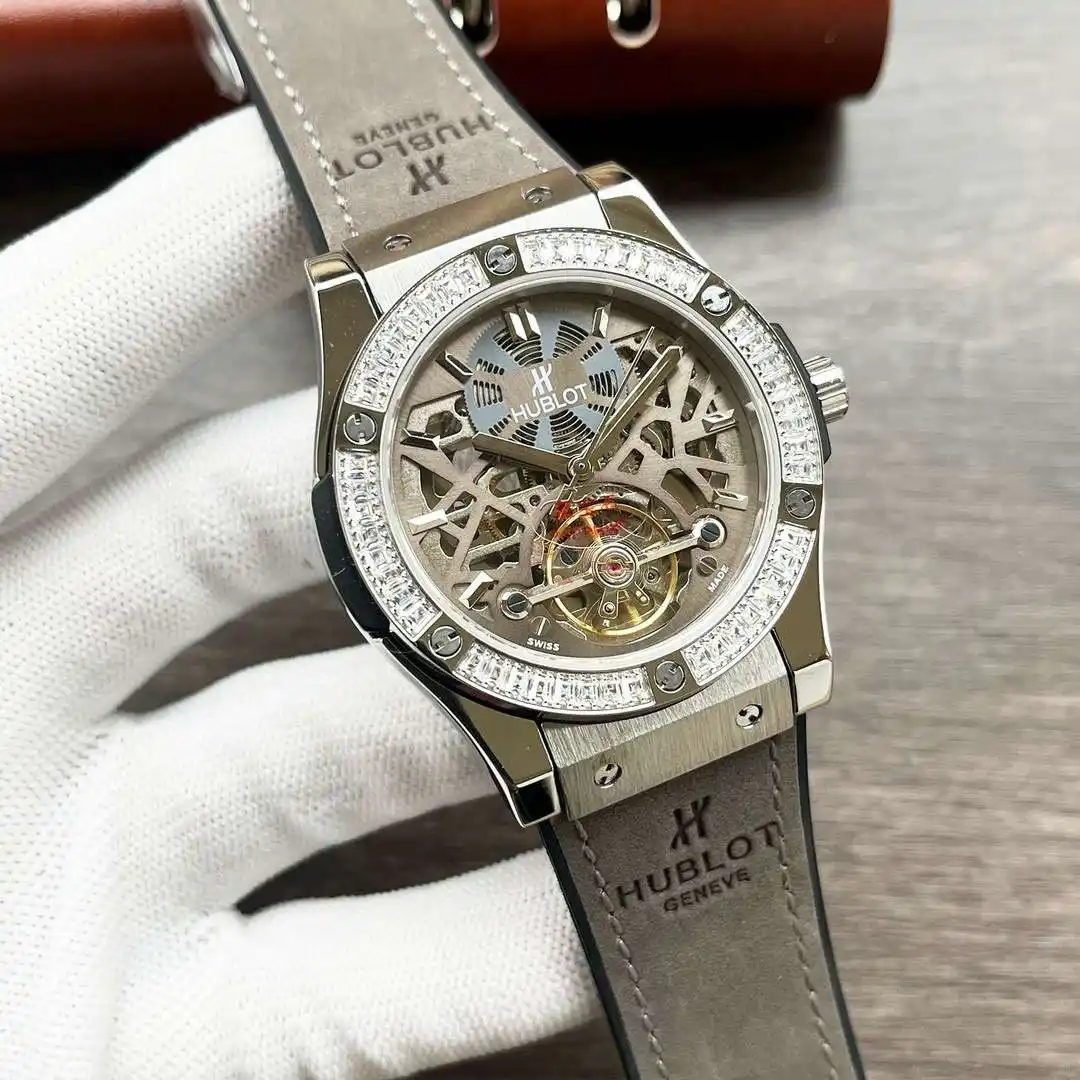 General Watches Hublot Watch Heng@ men's watch with original fully automatic mechanical movement, top-grade 316 stainless steel case and strap, mineral super mirror, diameter 43mm KK05050 view 9