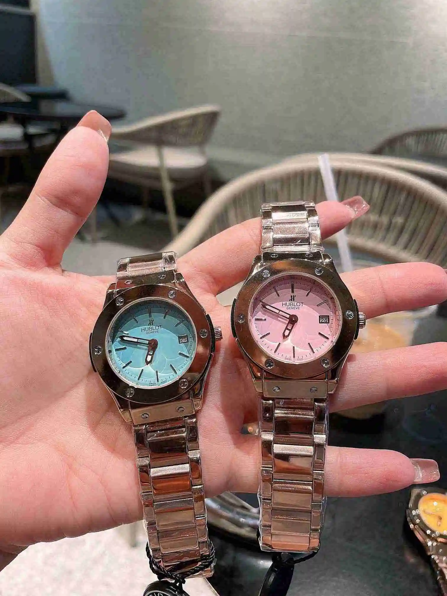 General Watches Hublot Yubo Watch Women's Watch Paired with Original Fully Automatic Mechanical Movement Top Grade 316 Precision Steel Case with Mineral Super Strong Mirror Diameter 36mm KK view 2
