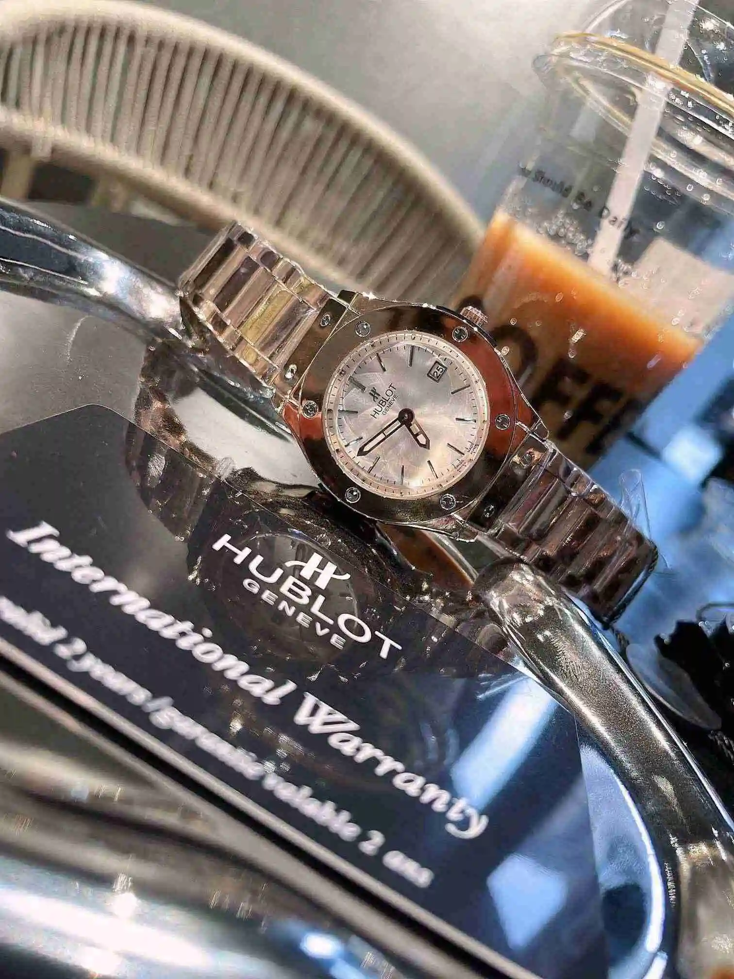 General Watches Hublot Yubo Watch Women's Watch Paired with Original Fully Automatic Mechanical Movement Top Grade 316 Precision Steel Case with Mineral Super Strong Mirror Diameter 36mm KK view 3
