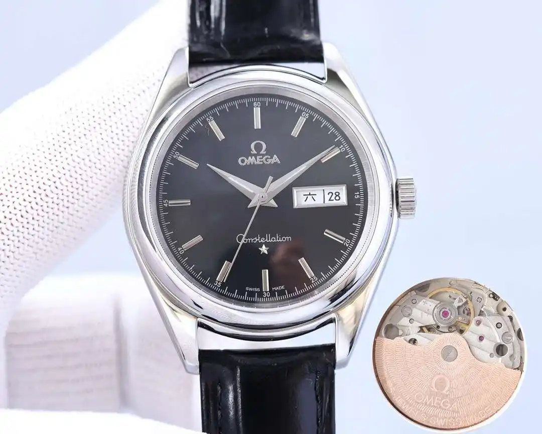 General Watches Watch OMEGA men's watch with original fully automatic mechanical movement, top 316 stainless steel case and strap, mineral super mirror, diameter 39mm KK04550 view 5