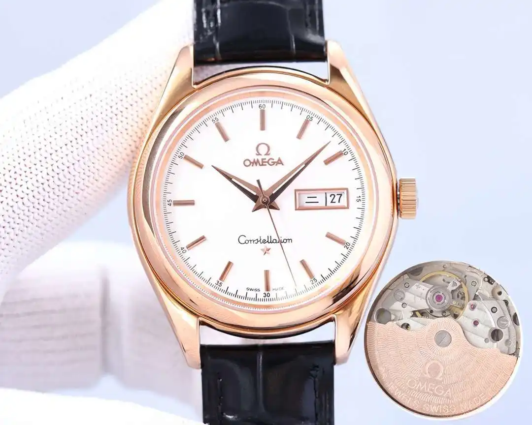 General Watches Watch OMEGA men's watch with original fully automatic mechanical movement, top 316 stainless steel case and strap, mineral super mirror, diameter 39mm KK04550 view 6