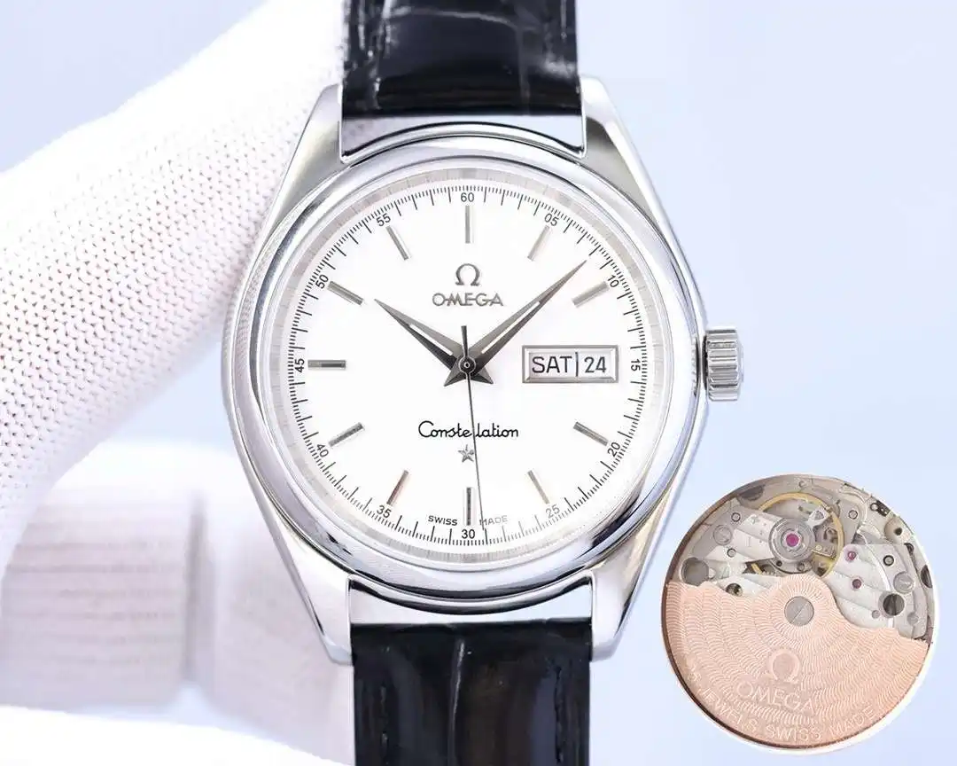 General Watches Watch OMEGA men's watch with original fully automatic mechanical movement, top 316 stainless steel case and strap, mineral super mirror, diameter 39mm KK04550 view 7