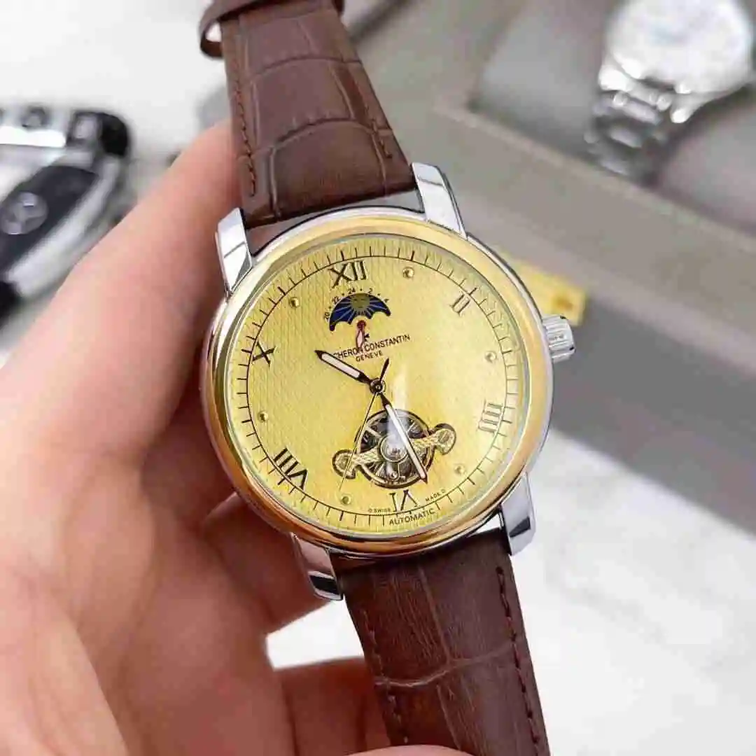 General Watches Vacheron Constantin Jiangshi Danton Watch Men's Watch Paired with Original Fully Automatic Mechanical Movement, Top Grade 316 Precision Steel Case with Mineral Super Strong Mirror Diameter 41mm KK03850 view 9
