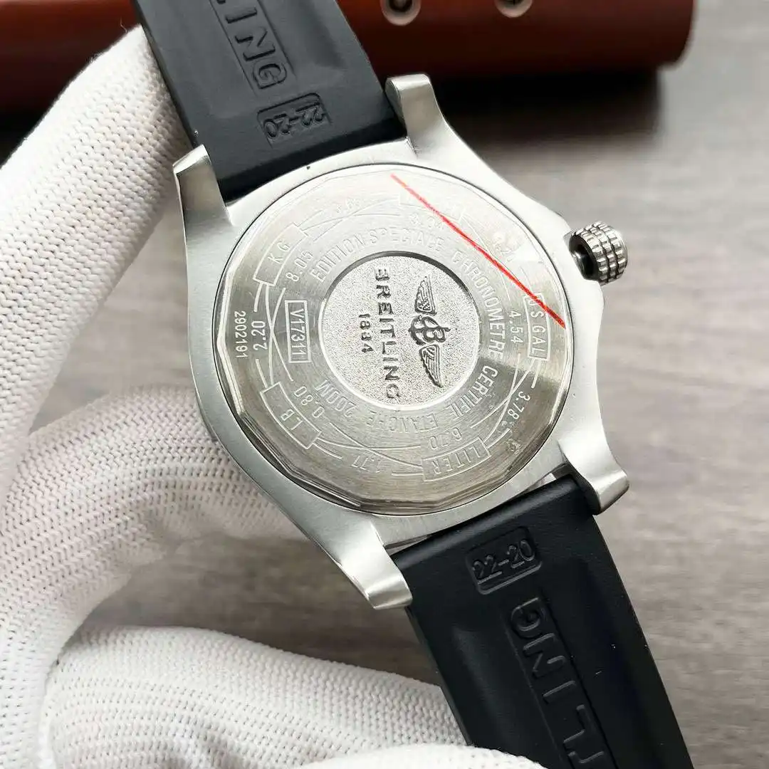 General Watches Breitling Watch Bai@Ling men's watch with original fully automatic mechanical movement, top 316 stainless steel case and strap, mineral super mirror, diameter 44mm KK04050 view 3