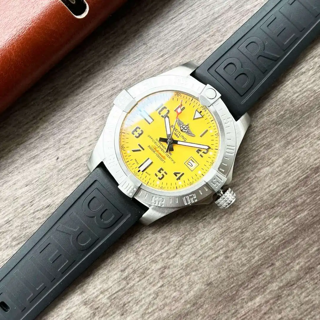 General Watches Breitling Watch Bai@Ling men's watch with original fully automatic mechanical movement, top 316 stainless steel case and strap, mineral super mirror, diameter 44mm KK04050 view 5
