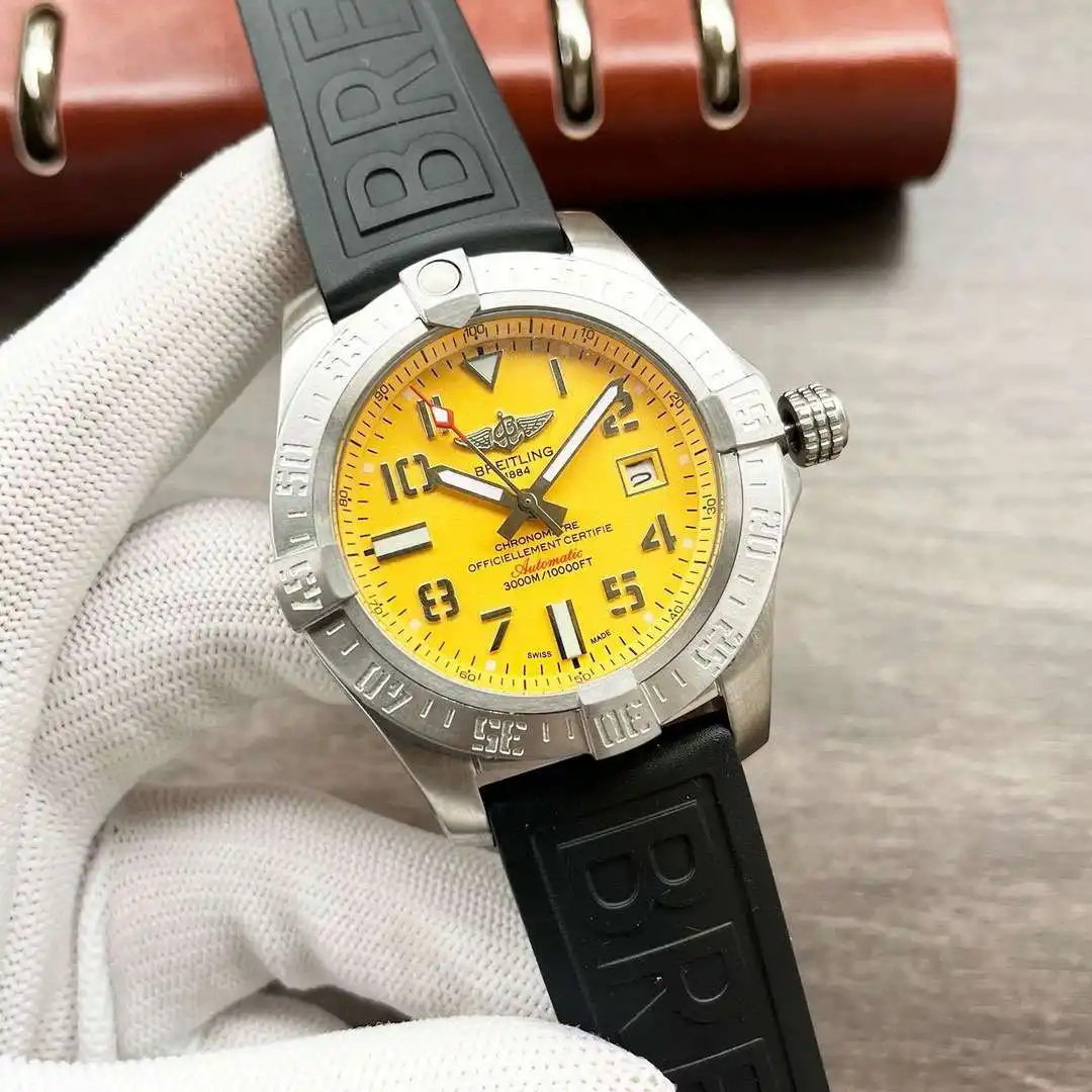General Watches Breitling Watch Bai@Ling men's watch with original fully automatic mechanical movement, top 316 stainless steel case and strap, mineral super mirror, diameter 44mm KK04050 view 6