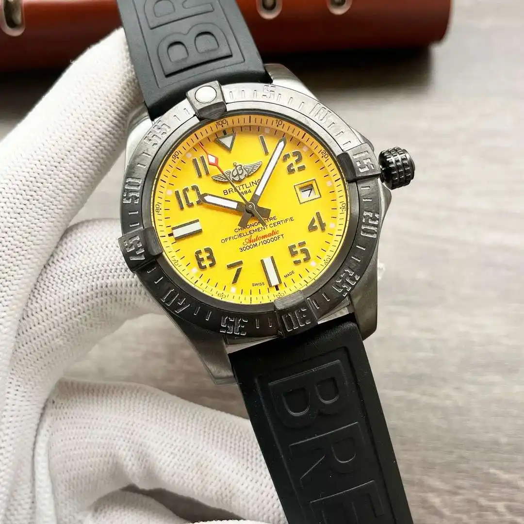 General Watches Breitling Watch Bai@Ling men's watch with original fully automatic mechanical movement, top 316 stainless steel case and strap, mineral super mirror, diameter 44mm KK04050 view 7