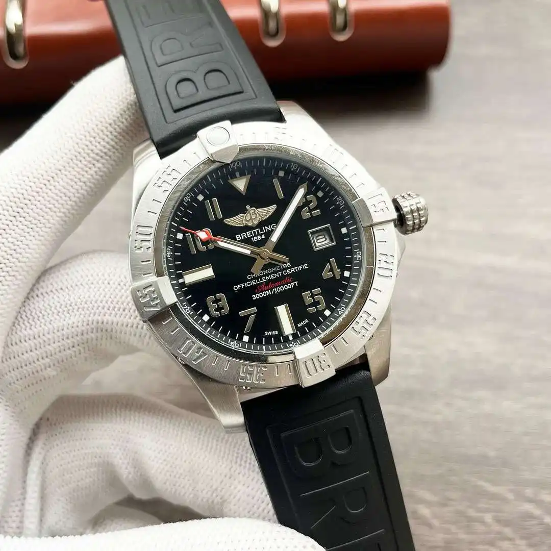 General Watches Breitling Watch Bai@Ling men's watch with original fully automatic mechanical movement, top 316 stainless steel case and strap, mineral super mirror, diameter 44mm KK04050 view 9