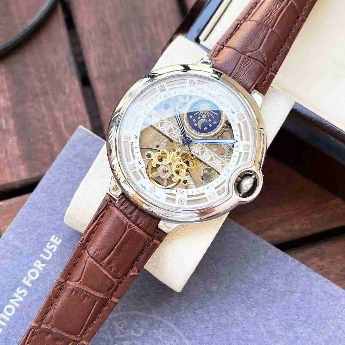 General Watches Cartier Watch Men's Watch Paired with Original Fully Automatic Mechanical Movement Top Grade 316 Precision Steel Case with Mineral Super Strong Mirror Diameter 44mm KK04850 1 view 5