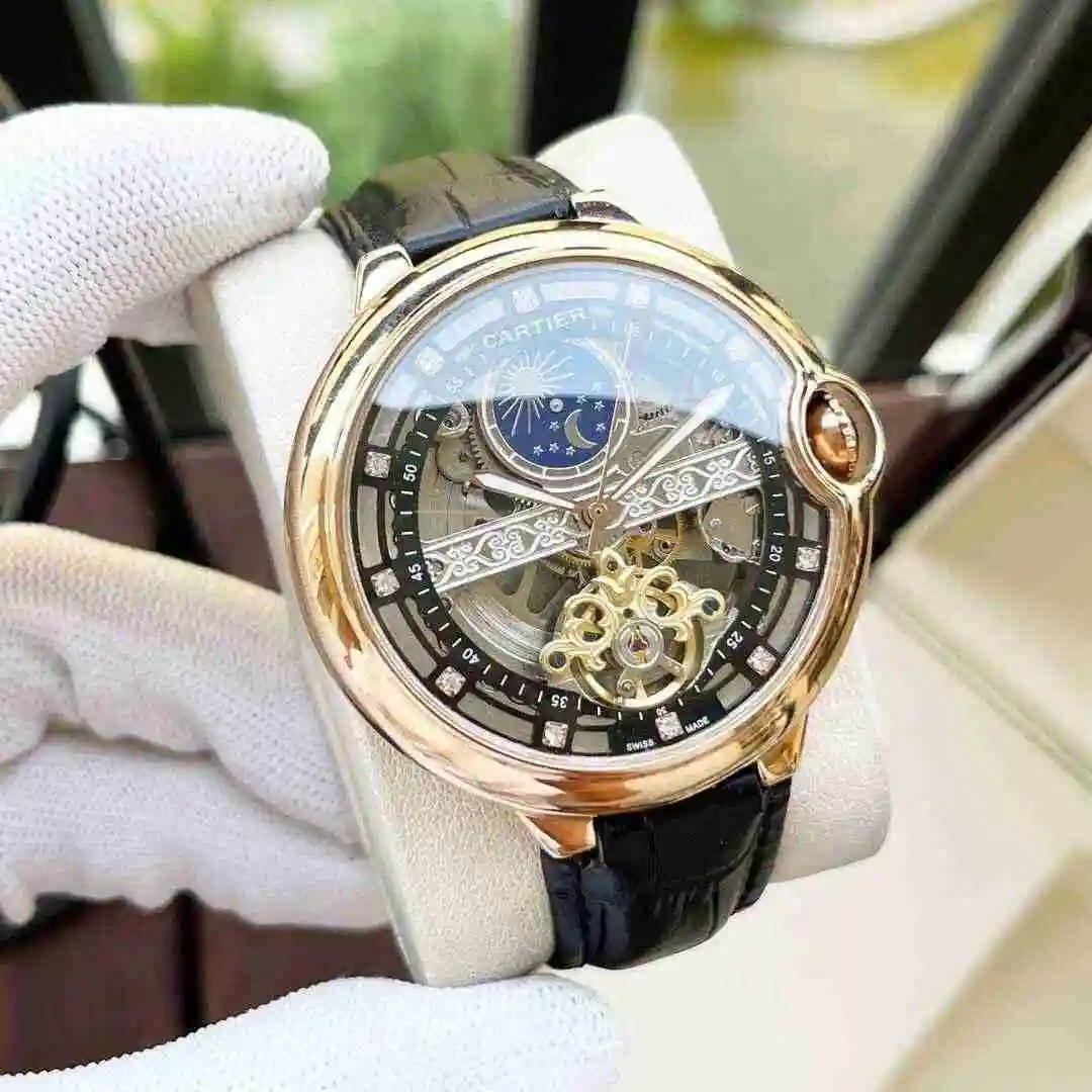 General Watches Cartier Watch Men's Watch Paired with Original Fully Automatic Mechanical Movement Top Grade 316 Precision Steel Case with Mineral Super Strong Mirror Diameter 44mm KK04850 1 view 7