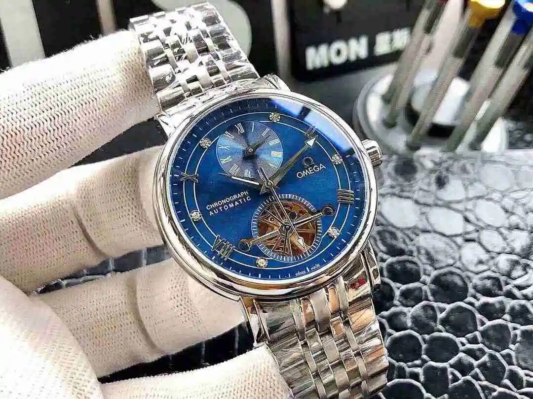 General Watches Omega Watch Men's Watch Paired with Original Fully Automatic Mechanical Movement Top Grade 316 Precision Steel Case with Mineral Super Strong Mirror Diameter 42mm KK ) view 8